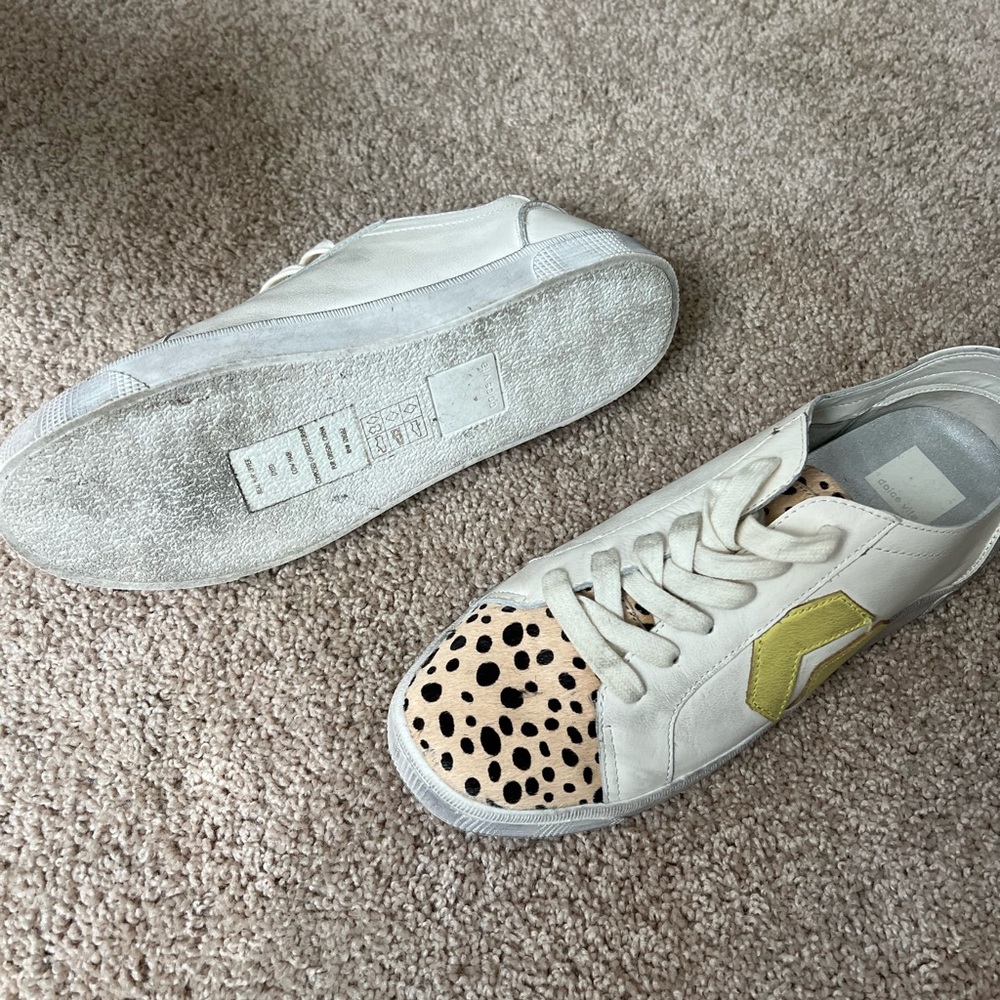 Zaga Leopard Calf Hair Leather Sneakers-size 9  gently used (worn twice) $60